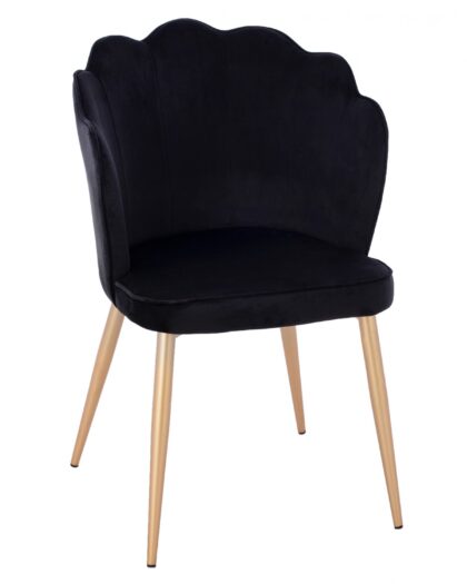 ΚΑΡΕΚΛΑ AVIE HM8737.04 ΒΕΛΟΥΔΟ ΜΑΥΡΟ ΜΕ ΜΕΤΑΛΛΙΚΟ ΧΡΥΣΟ ΣΚΕΛΕΤΟ 48x48x85 εκ.