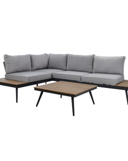 ΚΑΝΑΠΕΣ ΓΩΝΙΑ ΑΛΟΥΜΙΝΙΟΥ SABINE ΜΕ ΤΡΑΠΕΖΙ ΕΞ. ΧΩΡΟΥ ΓΚΡΙ HM5126.12