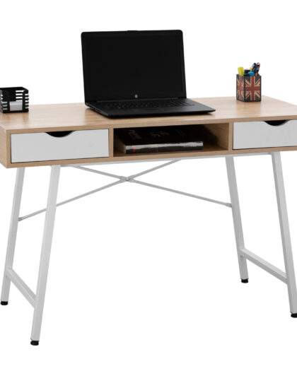 ΓΡΑΦΕΙΟ HM2128.01 SONAMA-ΛΕΥΚΟ ΜΕ ΛΕΥΚΟ ΜΑΤ ΣΚΕΛΕΤΟ 120Χ48Χ76,5 εκ.