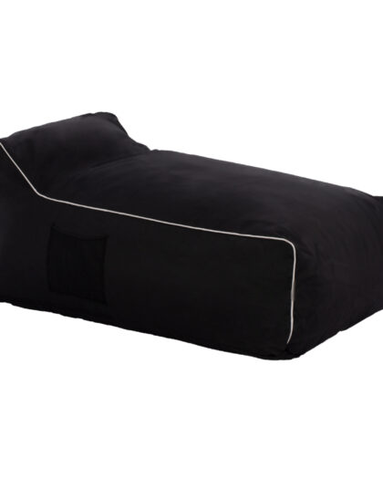 ΠΟΥΦ ZAFER HM5772.12 ΜΕ TEXTILINE ΜΑΥΡΟ ΚΑΙ ΛΕΥΚΟ ΡΕΛΙ 88x128x40-60Υ εκ.