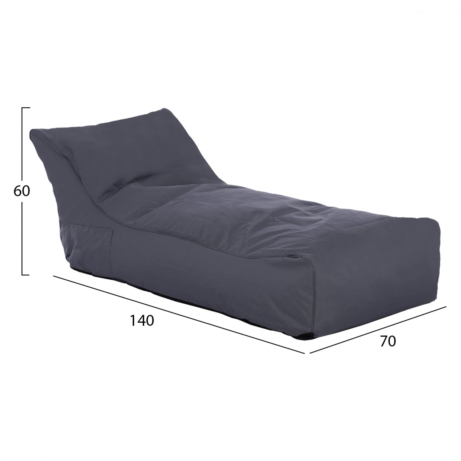 ΠΟΥΦ ALOK HM5806.02 ΓΚΡΙ ΜΕ UV PROTECTION 140x70x60Υ εκ. - Image 4