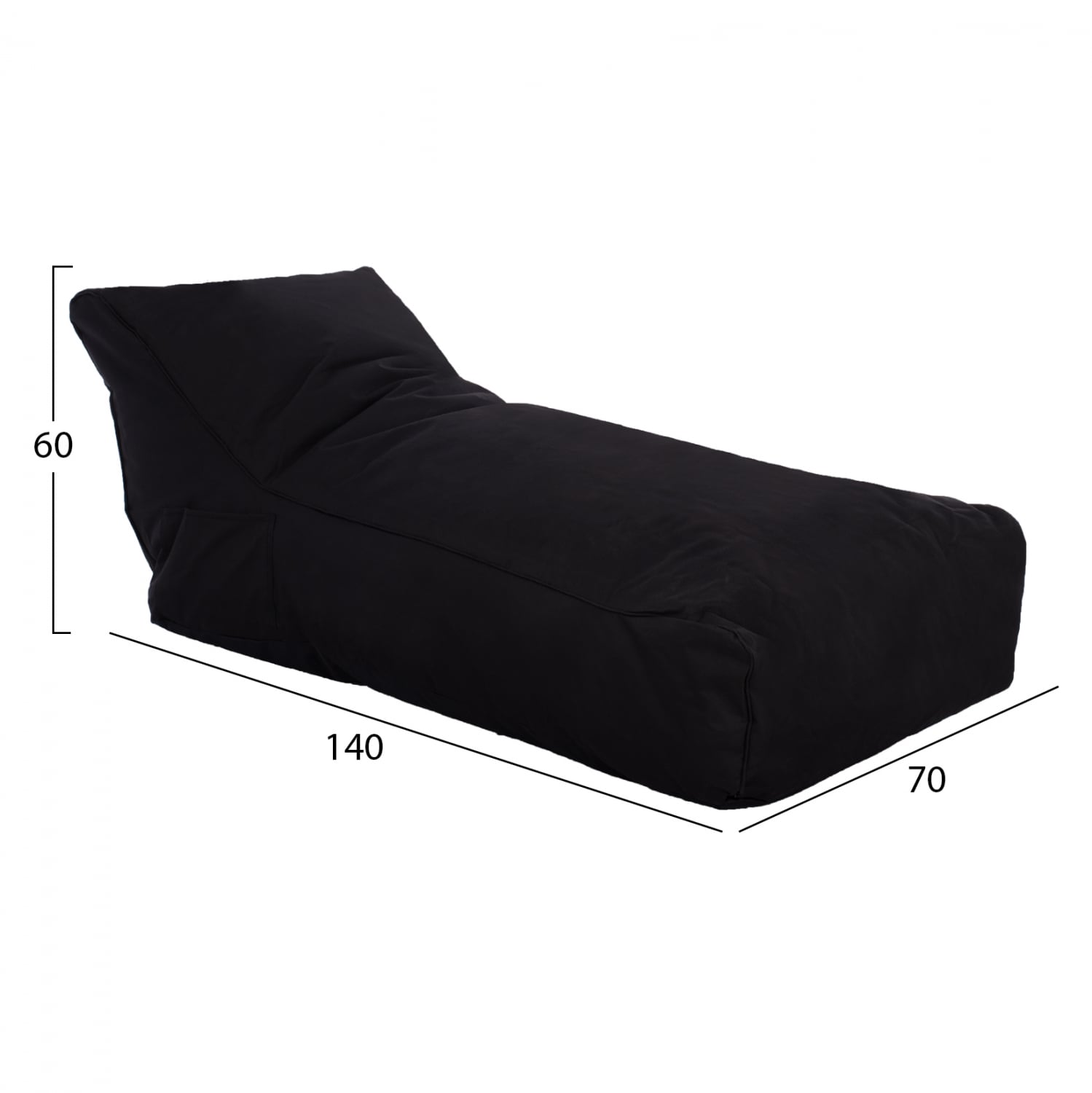 ΠΟΥΦ ALOK HM5806.04 ΜΑΥΡΟ ΜΕ UV PROTECTION 140x70x60Υ εκ. - Image 4