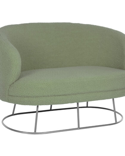 ΚΑΝΑΠΕΣ 2ΘΕΣΙΟΣ ARIEN HM8492.27 ΦΥΣΤΙΚΙ ΜΠΟΥΚΛΕ ΜΕ ΑΣΗΜΙ ΒΑΣΗ 130x75x85Υ εκ.