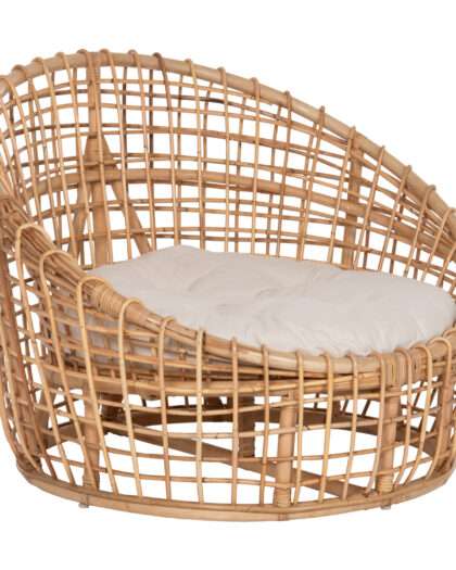 ΠΟΛΥΘΡΟΝΑ ENTO HM9814 RATTAN ΣΕ ΦΥΣΙΚΟ-ΜΠΕΖ ΜΑΞΙΛΑΡΙ 85x75x67Yεκ.