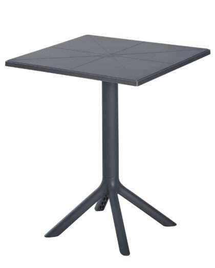ΤΡΑΠΕΖΙ ΠΟΛΥΠΡΟΠΥΛΕΝΙΟΥ ΤΕΤΡΑΓΩΝΟ TERRIN HM6125.20 ΣΚΟΥΡΟ ΓΚΡΙ 60,5x60,5x76,5Υεκ.