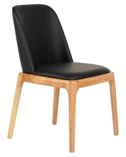 KΑΡΕΚΛΑ ΤΡΑΠΕΖΑΡΙΑΣ FURLAN HM9944.01 RUBBERWOOD-ΜΑΥΡΟ PU 54,5x58x86Υεκ