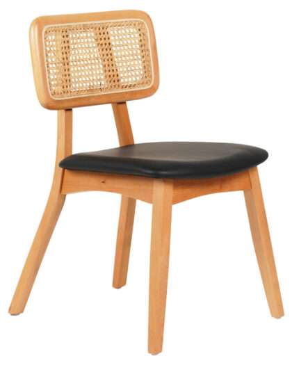 KΑΡΕΚΛΑ ΤΡΑΠΕΖΑΡΙΑΣ LUFFY HM9953.01 ΞΥΛΟ ΟΞΙΑΣ ΦΥΣΙΚΟ-ΜΑΥΡΟ PU 47x60x80Υεκ.