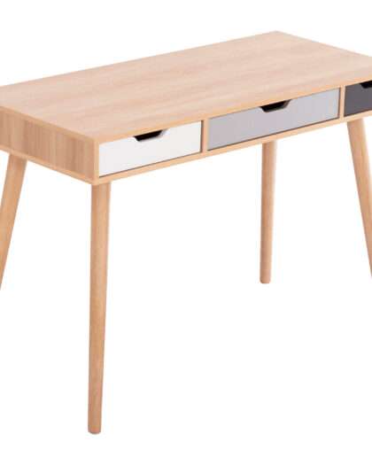 ΓΡΑΦΕΙΟ GAET HM18292 ΜΕΛΑΜΙΝΗ ΣΕ SONAMA-ΓΚΡΙ-ΛΕΥΚΟ-ΜΠΕΖ 110x50x76.5Υεκ.